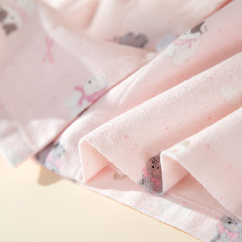 Cute Dog Cat Brushed Cotton Loungewear Set - image 12