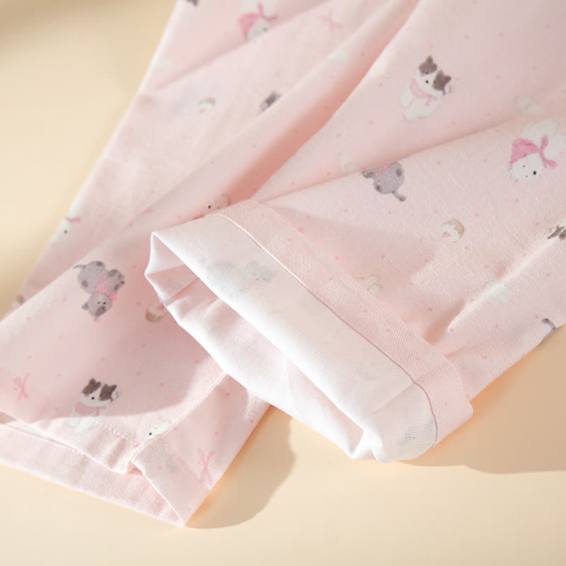 Cute Dog Cat Brushed Cotton Loungewear Set - image 8