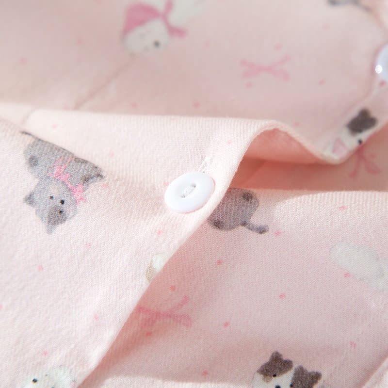 Cute Dog Cat Brushed Cotton Loungewear Set - image 5