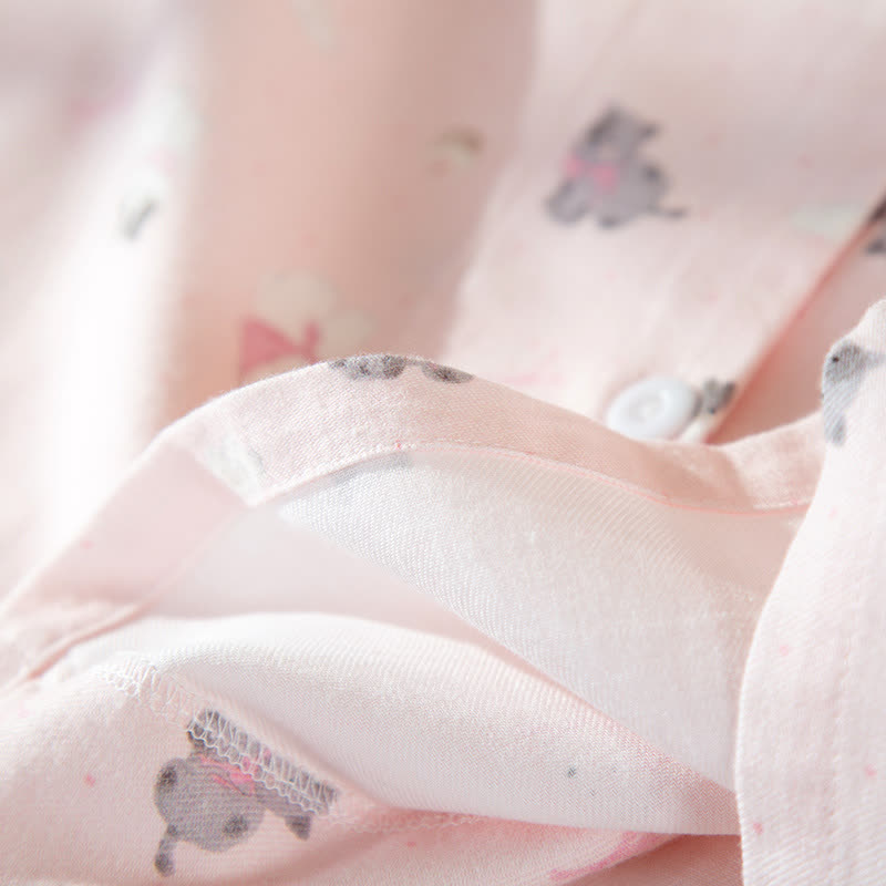 Cute Dog Cat Brushed Cotton Loungewear Set - image 10