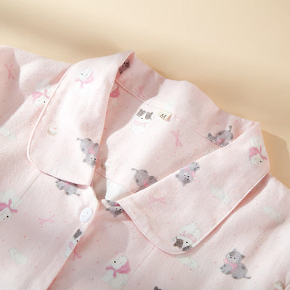 Cute Dog Cat Brushed Cotton Loungewear Set - image 2
