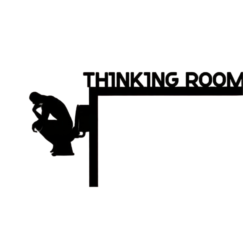 Thinking Room Toilet Door Frame Decor - 4PCS - image 2