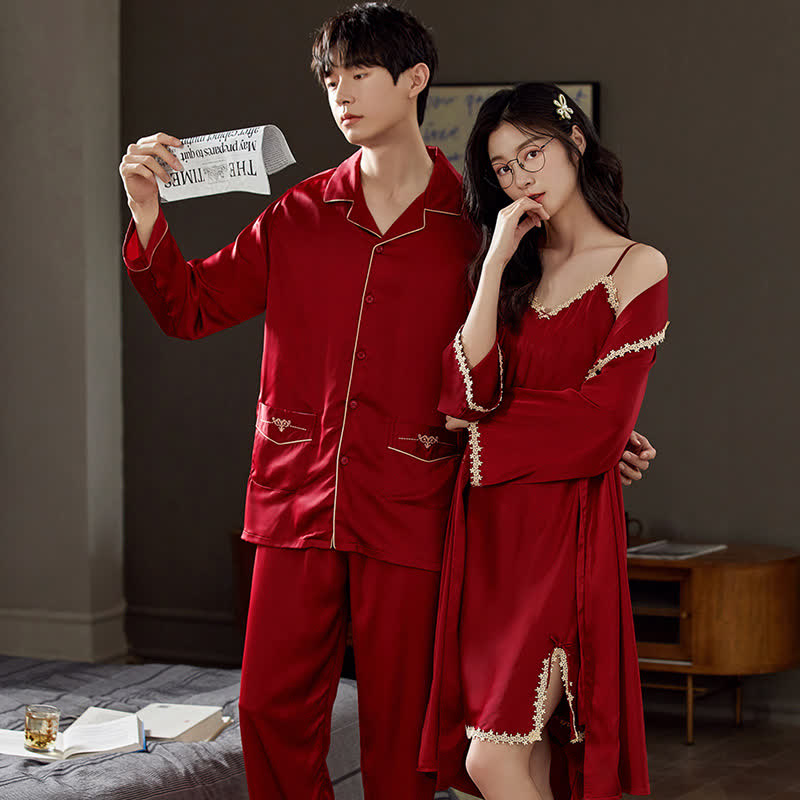 Lace Couple Matching Nightwear Set - image 0