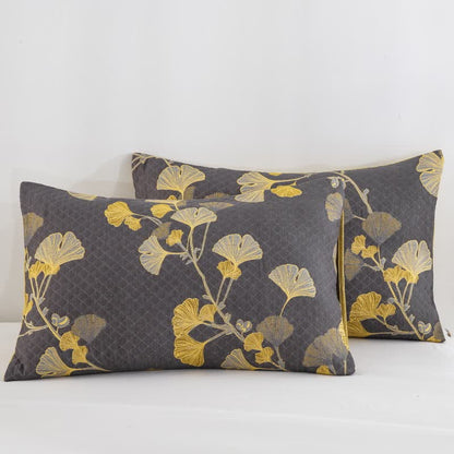 Ginkgo Leaf Natural Cotton Reversible Quilt - image 32