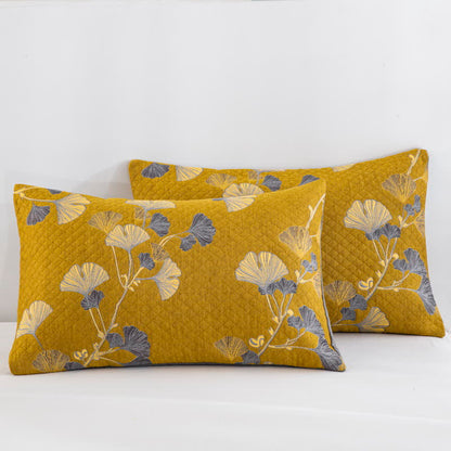 Ginkgo Leaf Natural Cotton Reversible Quilt - image 38