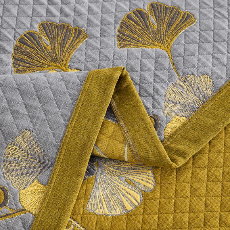 Ginkgo Leaf Natural Cotton Reversible Quilt - image 50