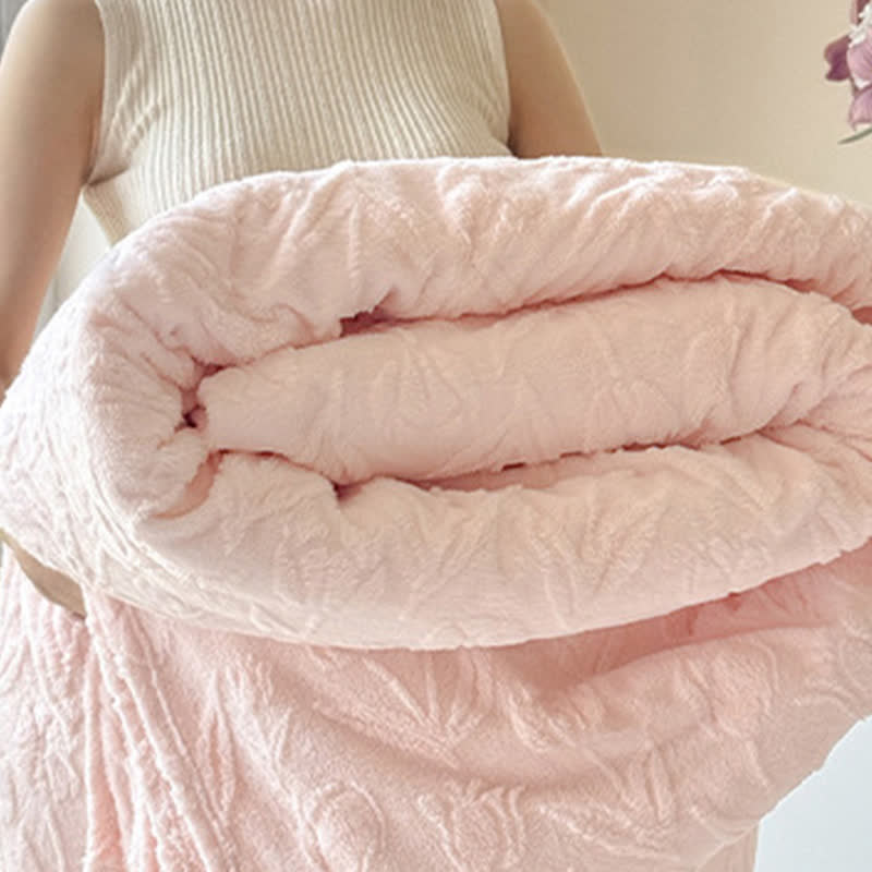 Faux Fur Tulip Textured Plush Blanket - image 8