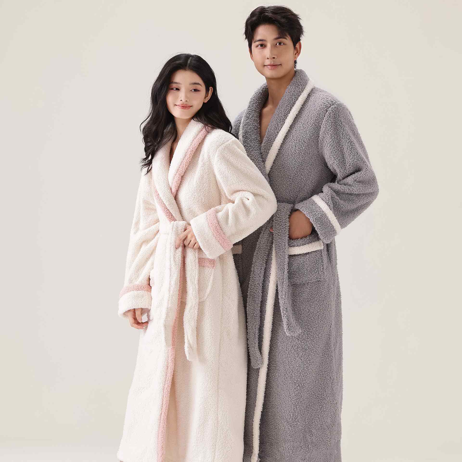 Unisex Fleece Plush Warm Robe - image 3