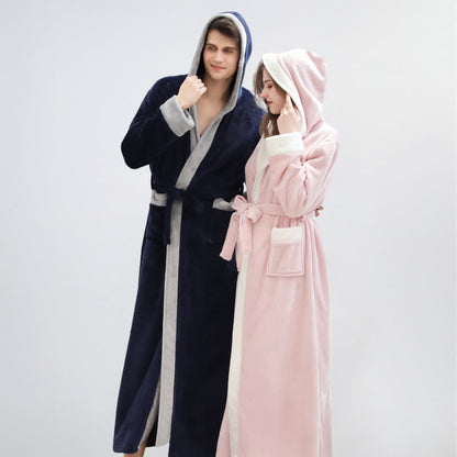 Unisex Fleece Plush Warm Hooded Robe - image 0