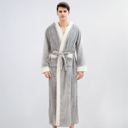 Unisex Fleece Plush Warm Hooded Robe - image 6