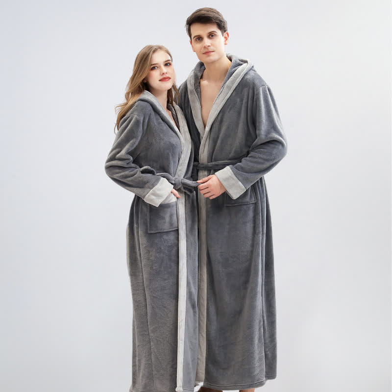 Unisex Fleece Plush Warm Hooded Robe - image 0