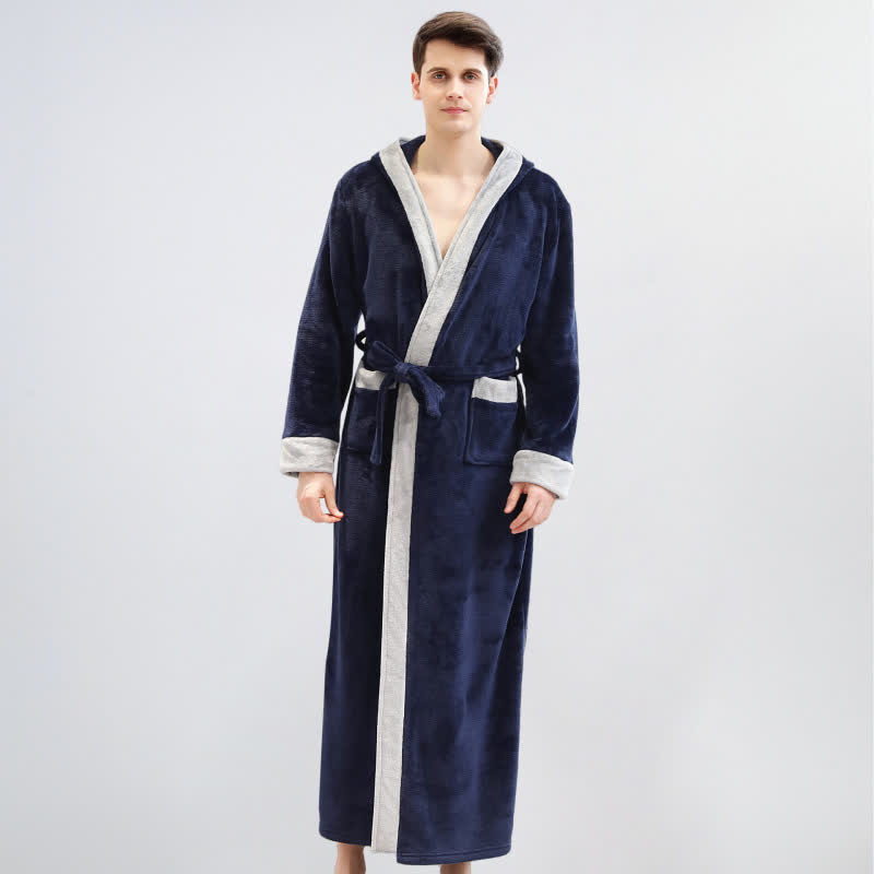 Unisex Fleece Plush Warm Hooded Robe - image 2