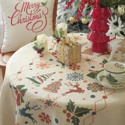 Christmas Bell Elk Tassel Tablecloth - image 4