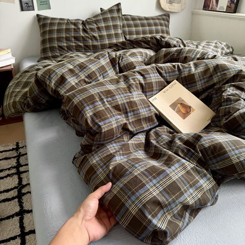 Classic Plaid Cotton Doona Covers Bedding Set - image 20