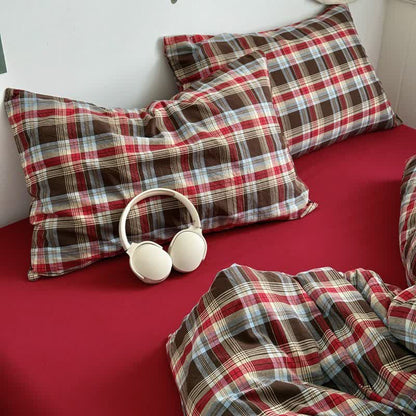 Classic Plaid Cotton Doona Covers Bedding Set - image 15