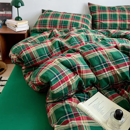 Classic Plaid Cotton Doona Covers Bedding Set - image 4
