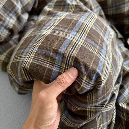 Classic Plaid Cotton Doona Covers Bedding Set - image 22