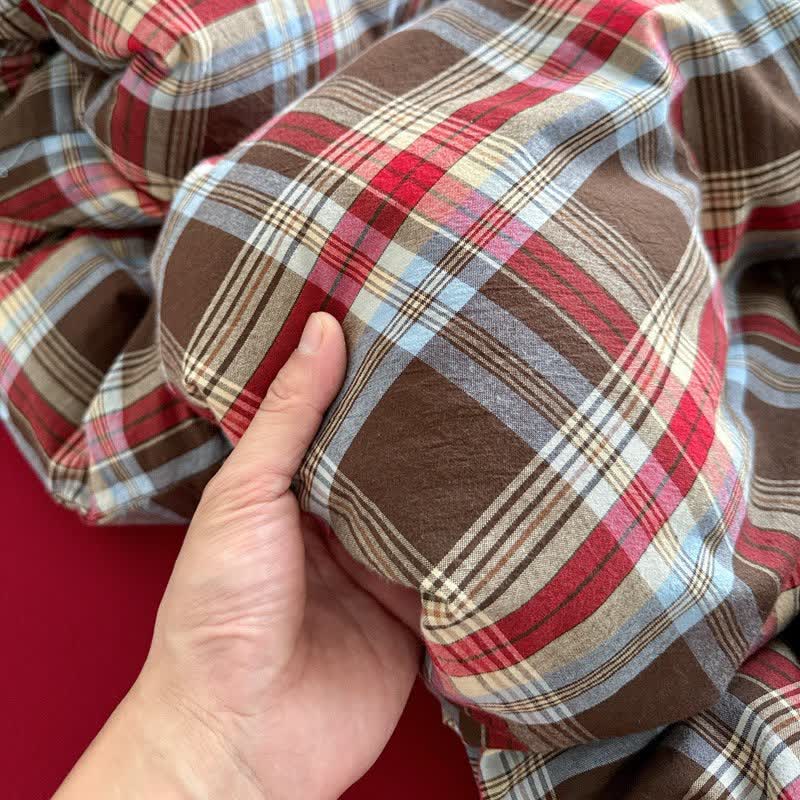 Classic Plaid Cotton Doona Covers Bedding Set - image 16