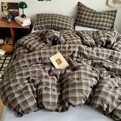 Classic Plaid Cotton Doona Covers Bedding Set - image 18