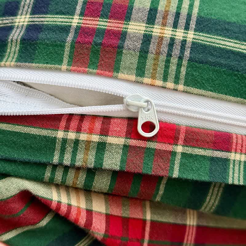 Classic Plaid Cotton Bedding Set - image 9