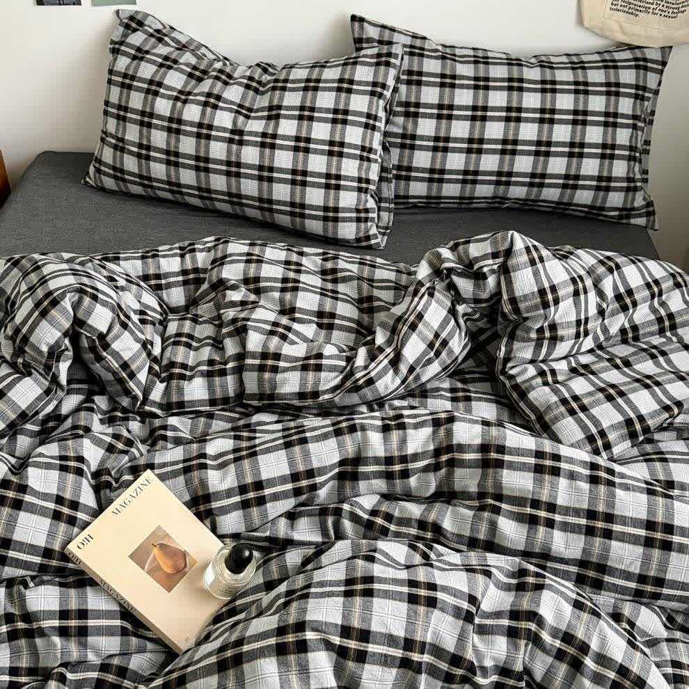 Classic Plaid Cotton Doona Covers Bedding Set - image 29