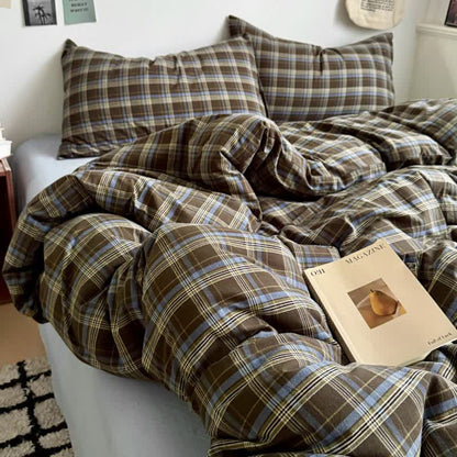 Classic Plaid Cotton Doona Covers Bedding Set - image 19