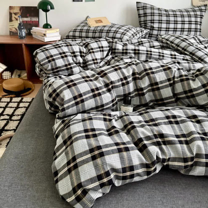 Classic Plaid Cotton Doona Covers Bedding Set - image 25