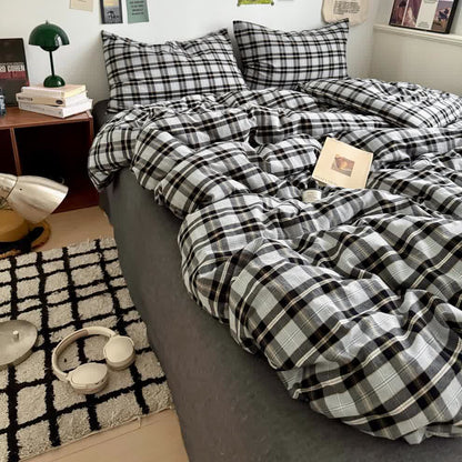 Classic Plaid Cotton Doona Covers Bedding Set - image 26