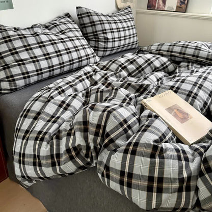 Classic Plaid Cotton Doona Covers Bedding Set - image 27