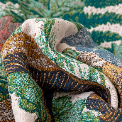 Mushroom Forest Cotton Gauze Tassel Quilt - image 5