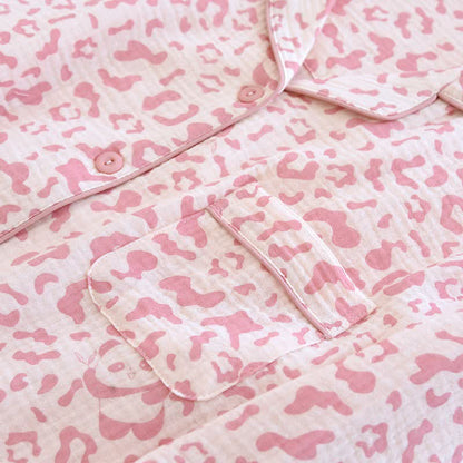 Soft-Tone Leopard Print Cotton Loungewear Set - image 4