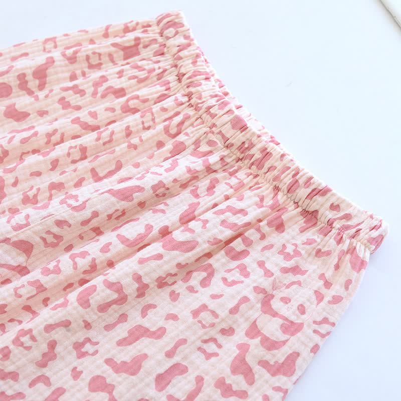 Soft-Tone Leopard Print Cotton Loungewear Set - image 9