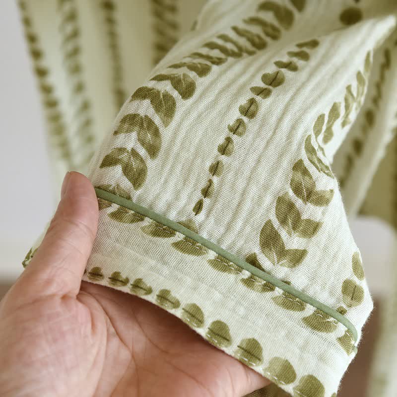 FLeaf Stripe Print Cotton Loungewear Set - image 7