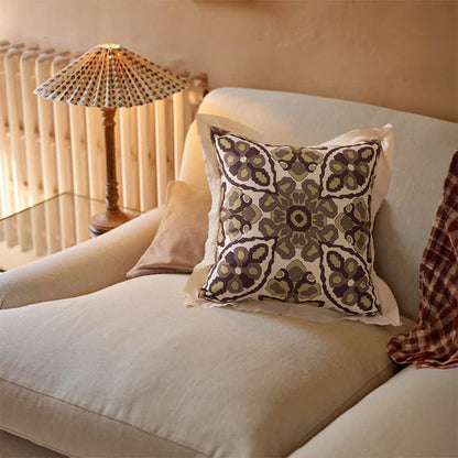 Vintage Throw Pillow Cover with Flanged Edge - image 11