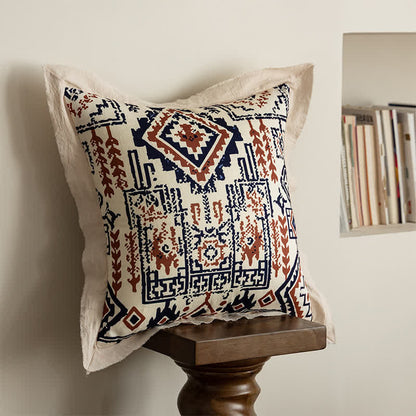 Vintage Throw Pillow Cover with Flanged Edge - image 7