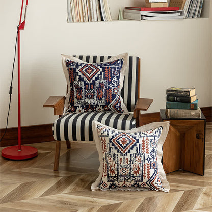 Vintage Throw Pillow Cover with Flanged Edge - image 3