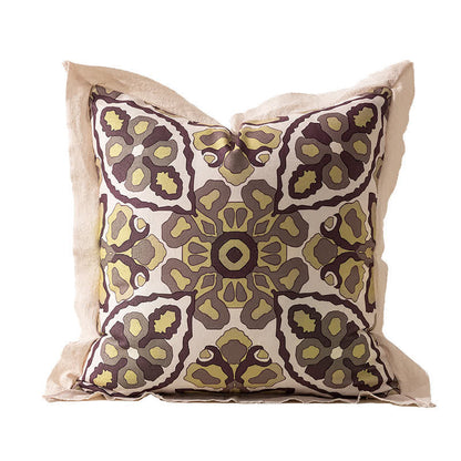 Vintage Throw Pillow Cover with Flanged Edge - D - 18" x 18" - image 12