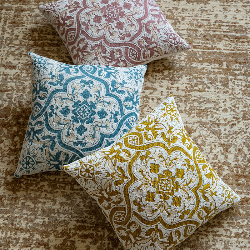 Jacquard Tonal Medallion Throw Pillow Cover - image 0