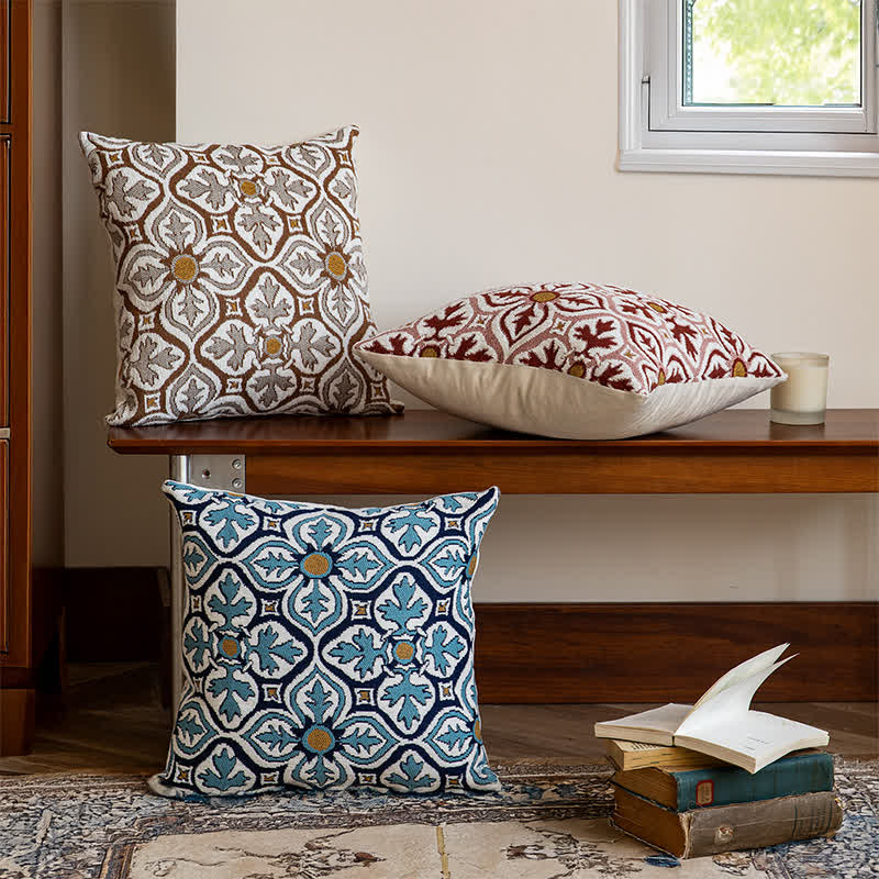 Vintage-Inspired Chenille Throw Pillow Cover - image 0