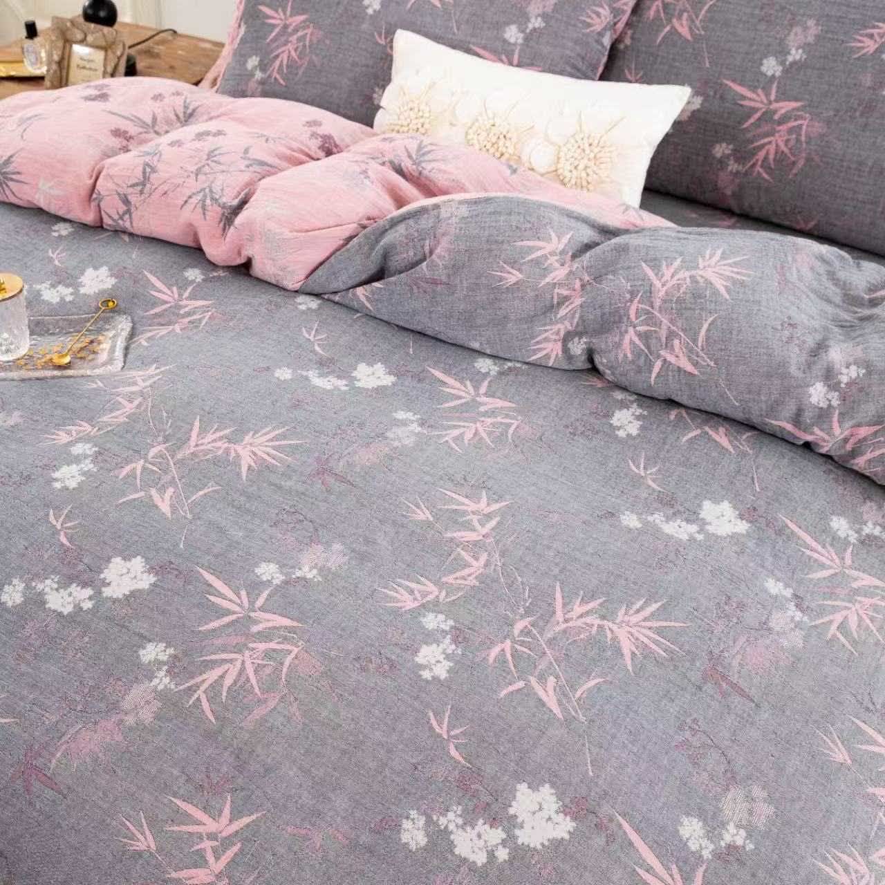 Bamboo Leaf Cotton Double Gauze Bedding Set(4PCS) - image 4