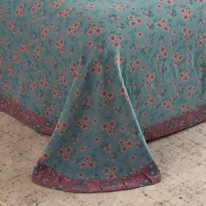Rustic Floral Cotton Double Gauze Bedding Set(4PCS) - image 7