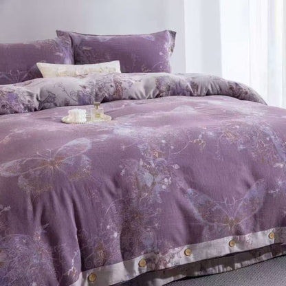 Dreamy Butterfly Cotton Double Gauze Bedding Set(4PCS) - image 2