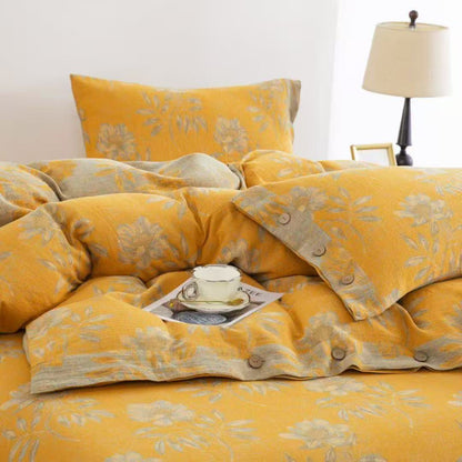 Floral Blossom Cotton Gauze Bedding Set(4PCS) - image 3