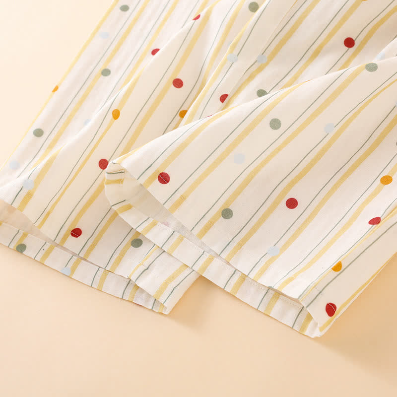 Striped Polka Dot Camisole Cotton Pajama Set - image 7