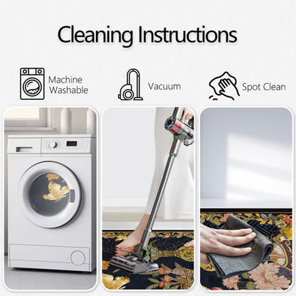 Vintage Floral & Bird Foldable Area Rug - image 8