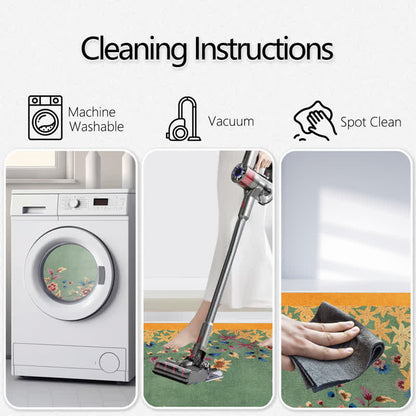 Maple Leaf Floral Anti-Slip Area Rug - image 6