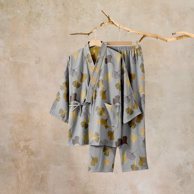 Ownkoti Ginkgo Cotton Gauze Kimono Loungewear Set - image 48