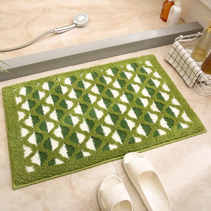 Geometric Pattern Jacquard Non-slip Bath Mat - D - 19"W x 31"L - image 5