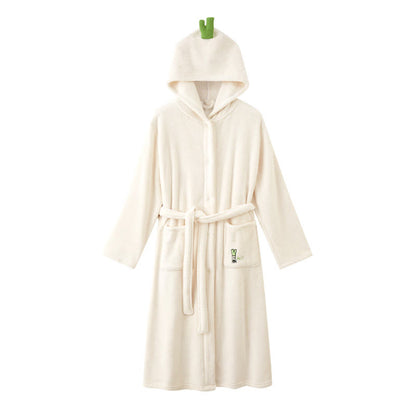 Matching Family Solid Color Hooded Bathrobe - image 4