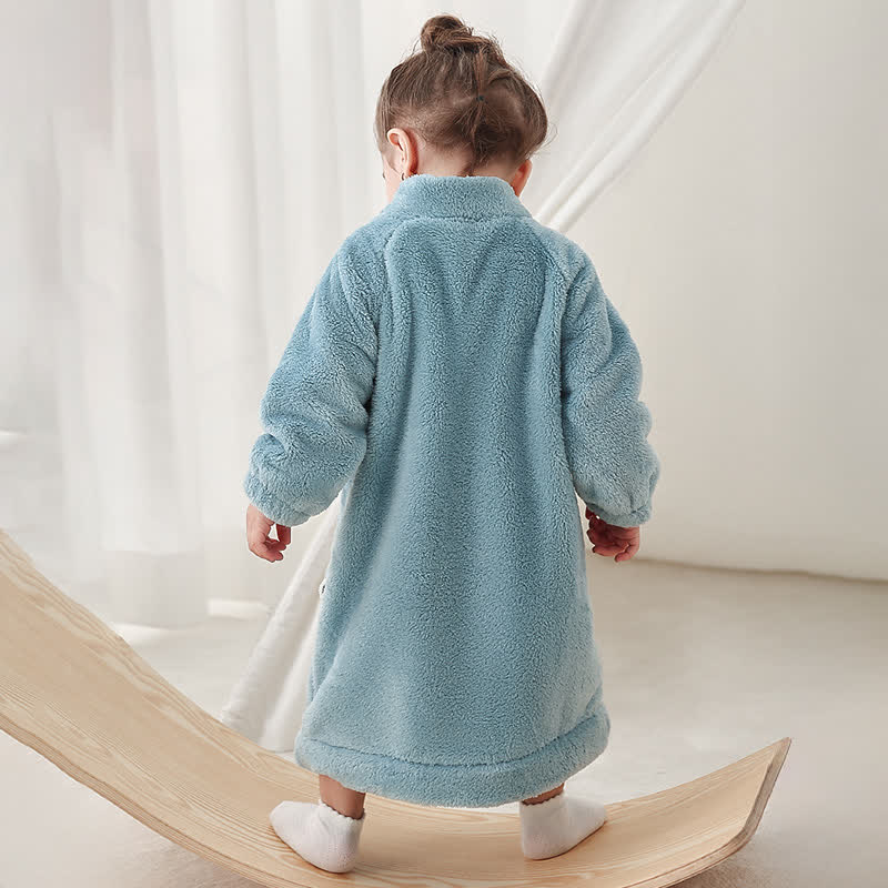 Solid Color Plush Baby Robe - image 10